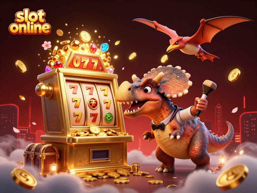 Bermain slot online dengan peluang tinggi di GWP168, meraungnya dinosaur dan jackpot koin emas memikat pemain.