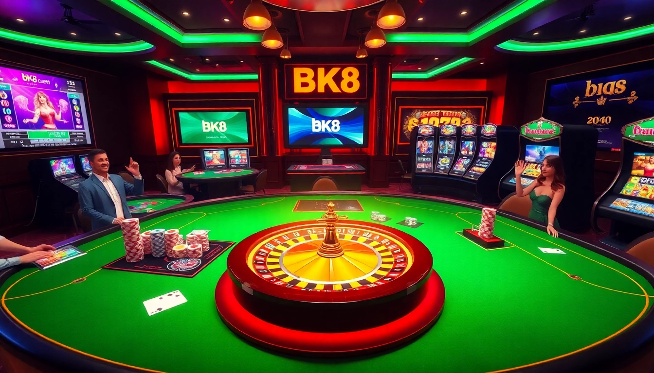 Experience the thrill of BK8 เว็บตรง with vibrant casino scenes and exciting gameplay.