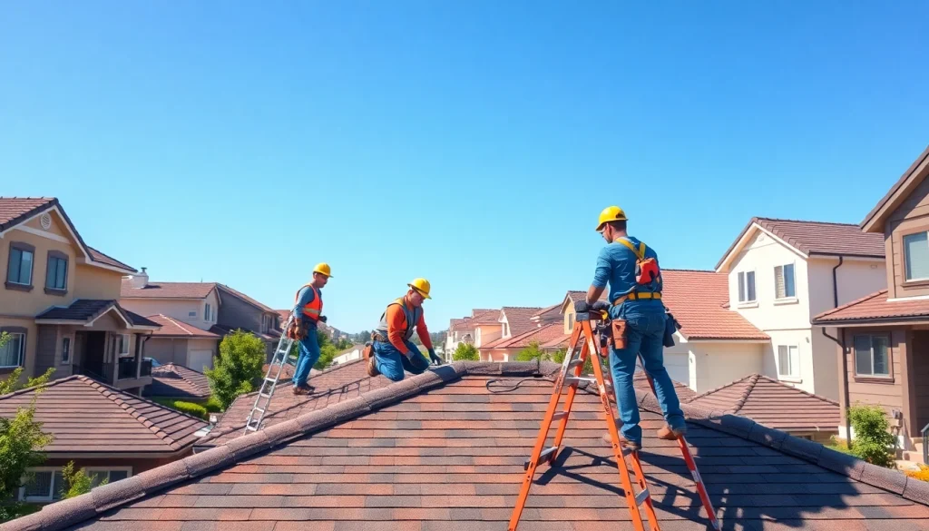 Enhance your space with Professional roofing services led by expert roofers in a suburban setting.