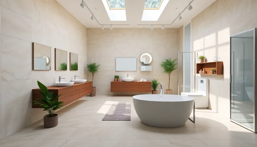 Sonni sanitär GmbH präsentiert hochwertige Badprodukte in einem modernen Showroom.