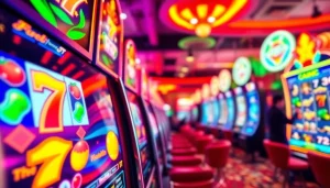 Mainkan slot pulsa 5000 dengan semangat di kasino online berwarna-warni yang menarik.