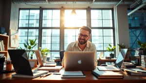 Learn how to get paid for content creation fast with a content creator in a vibrant office.