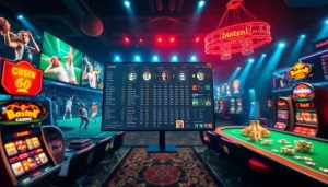 Vibrant online gambling scene showcasing the excitement of sports betting and casino games at https://fly88.deal/.