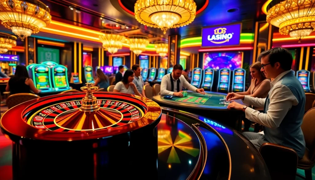 Engaged players placing bets at LC88 casino's luxurious roulette table, showcasing the excitement of online gambling.