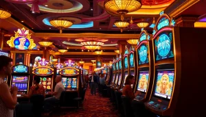 Putar mesin slot Zeus dan raih kemenangan besar dalam suasana kasino yang ramai.