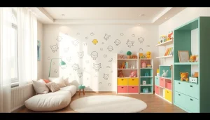 Children's room featuring MMOO decor with pastel colors and inviting atmosphere.