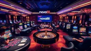 NOVA88 players winning at a casino table, showcasing exciting moments in gambling.