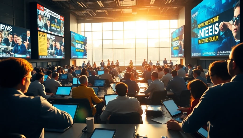 Newsroom at https://www.thedailynewsonline.com, showcasing journalists engaged in news reporting.