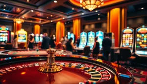 Experience thrilling gameplay at u888 com, featuring vibrant casino tables and lively players.