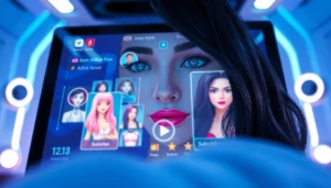 Engaging AI sex chat platform displaying vibrant character designs.