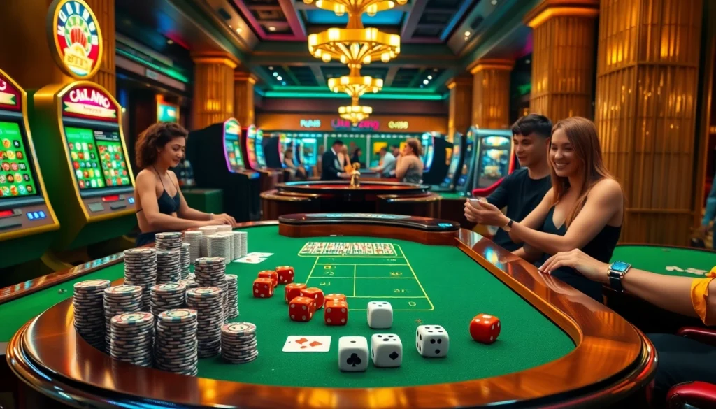 Experience the excitement of RR88 casino gaming with vibrant slot machines and thrilling poker action.