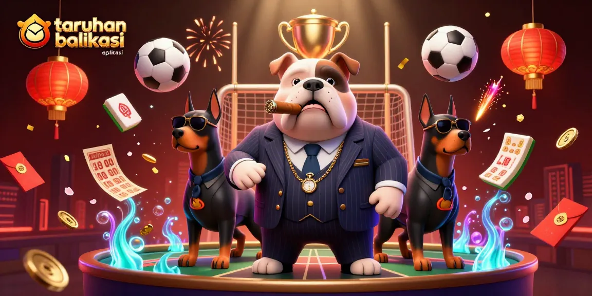 Experience taruhan bola aplikasi with dynamic sports betting action and vibrant character illustrations.